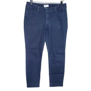 Old Navy Jeans Size 4 Diva Midrise Cropped Ankle Dark Wash Stretchy Ligh…